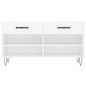 vidaXL Banco zapatero madera de ingeniería blanco 102x35x55 cm