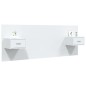 vidaXL Cabecero de cama con mesitas madera contrachapada blanco brillo vidaXL Cabecero de cama con mesitas madera contrachapada blanco brillo