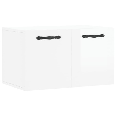 vidaXL Armario pared madera contrachapada blanco brillo 60x36,5x35 cm