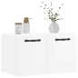 vidaXL Armario pared madera contrachapada blanco brillo 60x36,5x35 cm vidaXL Armario pared madera contrachapada blanco brillo 60x36,5x35 cm