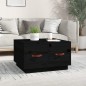 vidaXL Mesa de centro de madera maciza de pino negro 60x53x35 cm vidaXL Mesa de centro de madera maciza de pino negro 60x53x35 cm