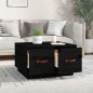 vidaXL Mesa de centro de madera maciza de pino negro 60x53x35 cm vidaXL Mesa de centro de madera maciza de pino negro 60x53x35 cm