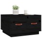 vidaXL Mesa de centro de madera maciza de pino negro 60x53x35 cm vidaXL Mesa de centro de madera maciza de pino negro 60x53x35 cm