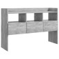 vidaXL Aparador de madera contrachapada gris hormigón 105x30x70 cm vidaXL Aparador de madera contrachapada gris hormigón 105x30x70 cm