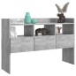 vidaXL Aparador de madera contrachapada gris hormigón 105x30x70 cm vidaXL Aparador de madera contrachapada gris hormigón 105x30x70 cm