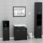 vidaXL Conjunto de muebles de baño madera contrachapada negro