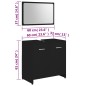 vidaXL Conjunto de muebles de baño madera contrachapada negro
