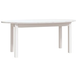 vidaXL Mesa de centro de madera maciza de pino blanco 110x55x45 cm