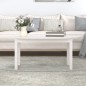 vidaXL Mesa de centro de madera maciza de pino blanco 110x55x45 cm vidaXL Mesa de centro de madera maciza de pino blanco 110x55x45 cm