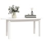 vidaXL Mesa de centro de madera maciza de pino blanco 110x55x45 cm vidaXL Mesa de centro de madera maciza de pino blanco 110x55x45 cm