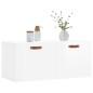 vidaXL Armario de pared madera ingeniería blanco brillo 80x36,5x35 cm vidaXL Armario de pared madera ingeniería blanco brillo 80x36,5x35 cm