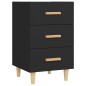 vidaXL Mesita de noche madera de ingeniería negro 40x40x66 cm vidaXL Mesita de noche madera de ingeniería negro 40x40x66 cm