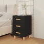 vidaXL Mesita de noche madera de ingeniería negro 40x40x66 cm vidaXL Mesita de noche madera de ingeniería negro 40x40x66 cm