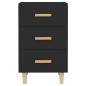 vidaXL Mesita de noche madera de ingeniería negro 40x40x66 cm vidaXL Mesita de noche madera de ingeniería negro 40x40x66 cm