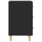 vidaXL Mesita de noche madera de ingeniería negro 40x40x66 cm vidaXL Mesita de noche madera de ingeniería negro 40x40x66 cm