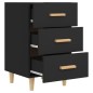 vidaXL Mesita de noche madera de ingeniería negro 40x40x66 cm vidaXL Mesita de noche madera de ingeniería negro 40x40x66 cm