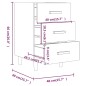 vidaXL Mesita de noche madera de ingeniería negro 40x40x66 cm vidaXL Mesita de noche madera de ingeniería negro 40x40x66 cm