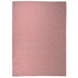 vidaXL Alfombra de exterior de tejido plano rojo 200x280 cm