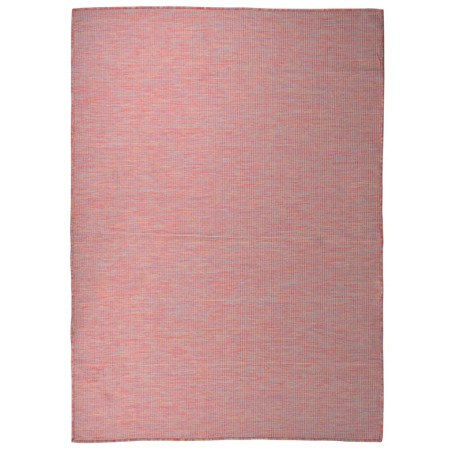 vidaXL Alfombra de exterior de tejido plano rojo 200x280 cm