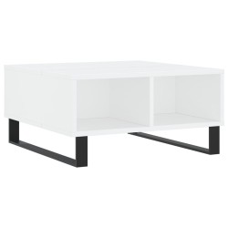 vidaXL Mesa de centro madera de ingeniería blanco 60x60x30 cm