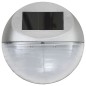 vidaXL Lámparas solares LED de pared exterior 12 uds redondas plateada vidaXL Lámparas solares LED de pared exterior 12 uds redondas plateada