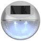 vidaXL Lámparas solares LED de pared exterior 12 uds redondas plateada vidaXL Lámparas solares LED de pared exterior 12 uds redondas plateada