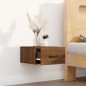 vidaXL Mesita de noche de pared marrón roble 35x35x20 cm vidaXL Mesita de noche de pared marrón roble 35x35x20 cm