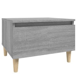 vidaXL Mesa auxiliar madera contrachapada gris Sonoma 50x46x35 cm
