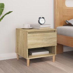 vidaXL Mesita de noche madera contrachapada roble Sonoma 50x46x50 cm