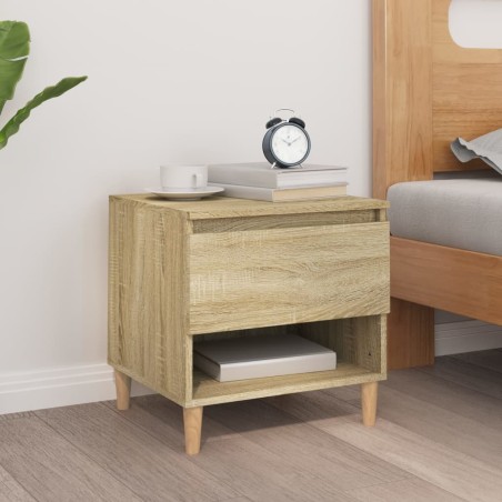 vidaXL Mesita de noche madera contrachapada roble Sonoma 50x46x50 cm