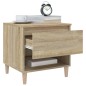 vidaXL Mesita de noche madera contrachapada roble Sonoma 50x46x50 cm vidaXL Mesita de noche madera contrachapada roble Sonoma 50x46x50 cm