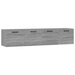 vidaXL Armarios de pared 2 uds contrachapada gris sonoma 60x36,5x35cm