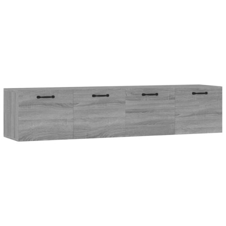 vidaXL Armarios de pared 2 uds contrachapada gris sonoma 60x36,5x35cm