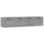 vidaXL Armarios de pared 2 uds contrachapada gris sonoma 60x36,5x35cm