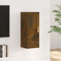 vidaXL Armario de pared madera contrachapada roble ahumado 35x34x90 cm