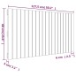 vidaXL Cabecero de cama pared madera maciza pino blanco 127,5x3x60 cm vidaXL Cabecero de cama pared madera maciza pino blanco 127,5x3x60 cm