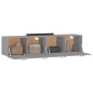 vidaXL Armarios de pared 2 uds contrachapada gris sonoma 60x36,5x35cm
