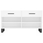 vidaXL Banco zapatero madera de ingeniería blanco 102x35x55 cm
