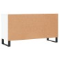 vidaXL Banco zapatero madera de ingeniería blanco 102x35x55 cm