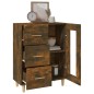 vidaXL Aparador de madera de ingeniería roble ahumado 69,5x34x90 cm vidaXL Aparador de madera de ingeniería roble ahumado 69,5x34x90 cm