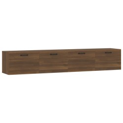 vidaXL Armarios pared 2 uds contrachapada roble marrón 100x36,5x35 cm