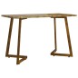 vidaXL Mesa de comedor MDF y hierro marrón oscuro 120x60x74 cm vidaXL Mesa de comedor MDF y hierro marrón oscuro 120x60x74 cm