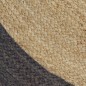 vidaXL Alfombra hecha a mano de yute con borde gris oscuro 90 cm