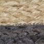 vidaXL Alfombra hecha a mano de yute con borde gris oscuro 90 cm