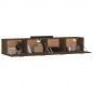 vidaXL Armarios pared 2 uds contrachapada roble marrón 100x36,5x35 cm