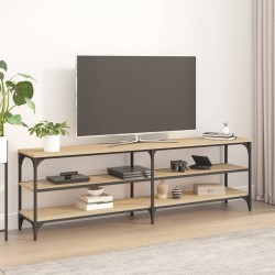 vidaXL Mueble de TV madera contrachapada roble Sonoma 160x30x50 cm