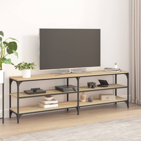vidaXL Mueble de TV madera contrachapada roble Sonoma 160x30x50 cm