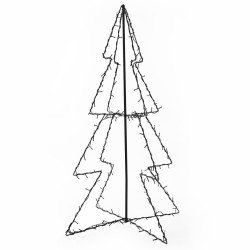 vidaXL Árbol de Navidad 160 luces LED interior y exterior 78x120 cm