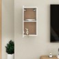 vidaXL Mueble para TV de madera contrachapada blanco 30,5x30x60 cm