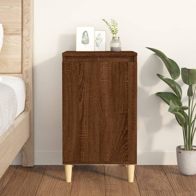 vidaXL Mesita de noche madera contrachapada roble marrón 40x35x70 cm vidaXL Mesita de noche madera contrachapada roble marrón 40x35x70 cm